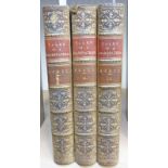 TALES OF A GRANDFATHER BY SIR WALTER SCOTT IN 3 VOLUMES - 1860 LEATHERBOUND (3)