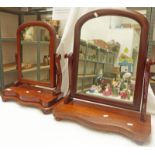 2 MAHOGANY SWING BACK MIRRORS