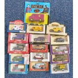 SELECTION OF CORGI, ERTL, LLEDO MODEL VEHICLES INCLUDING BATMAN JOKERS VAN, 1959 MORRIS LD 150 VAN,