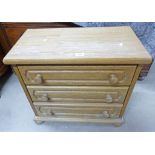 20TH CENTURY OAK 3 DRAWER CHEST