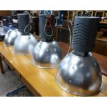 4 ALUMINIUM NEWLEC INDUSTRIAL LIGHT SHADES