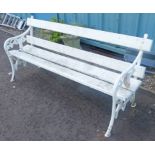 LATE 19TH / 20TH CENTURY CAST IRON GARDEN BENCH