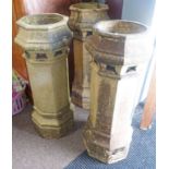 SET OF 3 CHIMNEY POTS