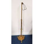 EARLY 20TH CENTURY BRASS RISE & FALL STANDARD LAMP