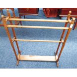 EARLY 20TH CENTURY WALNUT TOWEL RAIL