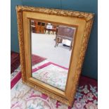 GILT FRAMED WALL MIRROR - 69 X 52 CMS OVERALL Condition Report: Good condition,