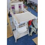 19TH CENTURY PAINTED CHILD'S HIGH CHAIR