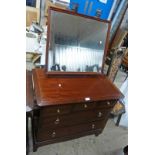STAG MAHOGANY DRESSING CHEST WITH 3 SHORT OVER 2 LONG DRAWERS