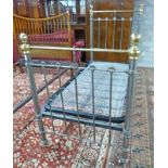 20TH CENTURY BRASS & METAL SINGLE BED FRAME