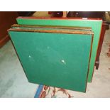 5 CARD TABLES Condition Report: 4 tables the base is damaged and wood is scored and