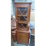 MAHOGANY CORNER CABINET