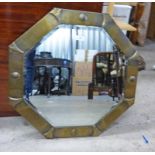 20TH CENTURY OCTAGONAL FRAMED MIRROR