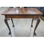 19TH CENTURY MAHOGANY SIDE TABLE WITH SINGLE DRAWER AND BALL & CLAW SUPPORTS