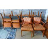 SET OF 10 LATE 20TH CENTURY ARMCHAIRS