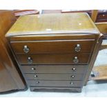 OAK CHEST OF 5 DRAWERS