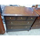 STAG MAHOGANY CHEST OF 3 SHORT OVER 2 LONG DRAWERS