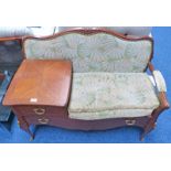 EMPIRE STYLE MAHOGANY PHONE TABLE WITH GILT METAL