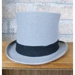 GREY TOP HAT BY HERBERT JOHNSON,