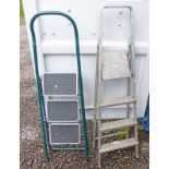 2 STEP LADDERS ONE BY BRABANTIA BOTH WITH 3 OR 4 STEPS