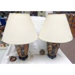 2 EASTERN STYLE POTTERY LAMPS