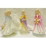 THREE ROYAL DOULTON IN ASSOCIATION WITH THE NSPCC LIMITED EDITION FIGURES ;