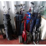 LARGE SELECTION OF GOLF TROLLEYS,
