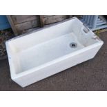 ARMITAGE SHANKS BELFAST SINK Condition Report: 91cm wide, 51cm deep and 24.5cm tall.