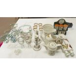 PORTMERION BOTANIC GARDEN SPICE RACK, ROLLING PINS, VASES,