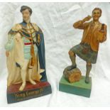KING GEORGE IV OLD SCOTCH WHISKY & MACKINLAY OLD SCOTCH WHISKY ADVERTISING FIGURES