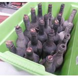 19TH OR EARLY 20TH CENTURY PORT/WINE BOTTLES - EMPTY Condition Report: 1 bottle has