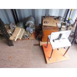 LARGE SELECTION OF ELECTRIC MOTORS, WOODWORK TOOLS,