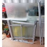 METAL FRAMED GLASS TABLE