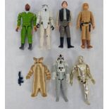 SELECTION OF STAR WARS FIGURES INCLUDING LUKE SKYWALKER, HAN SOLO,