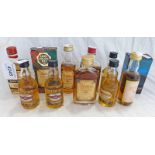 GOOD SELECTION OF BALBLAIR SINGLE MALT WHISKY MINIATURES INCLUDING 10 YEAR OLD 100% PROOF,