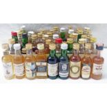 GOOD SELECTION OF WHISKY MINIATURES INCLUDING ROYAL DEESIDE, ROYAL FINDHORN,