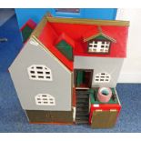 TWO STORY PAINTED DOLLS HOUSE