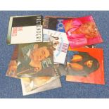 SELECTION OF VINYL ALBUMS INCLUDING ARTISTS SUCH AS ROD STEWART, JOHNNY CASH,