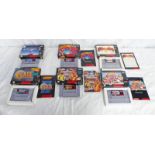 SIX NINTENDO (NTSC) SNES GAMES INCLUDING SUPER METEROID, SUPER WRESTLEMANIA,