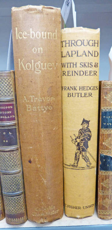 THROUGH LAPLAND WITH SKIS AND REINDEER BY FRANK HEDGES - 1919 AND ICEBOUND ON KOLGUEV BY AUBYN