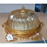 BRASS CEILING LIGHT WITH AMBER GLASS DIAMETER 35CM