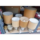 SELECTION OF ART POTTERY TABLE LAMPS & VASES