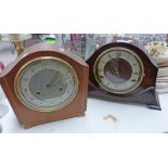 MID 20TH CENTURY BENTIMA & ANDREW MANTLE CLOCKS