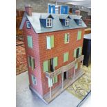 EARLY 20TH CENTURY DOLLS HOUSE WITH 4 FLOORS & A BALCONY 152 CM TALL