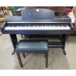 YAMAHA CLAVINOVA ELECTRIC PIANO AND YAMAHA PIANO STOOL