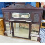 LATE 19TH CENTURY OVERMANTLE MIRROR