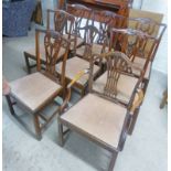 SET OF 6 EARLY 20TH CENTURY MAHOGANY DINING CHAIRS & TWO SIMILAR ARMCHAIRS
