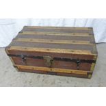 METAL BOUND STEAMER TRUNK