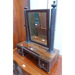 19TH CENTURY MAHOGANY DRESSING TABLE MIRROR WITH 3 DRAWERS