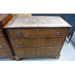 19TH CENTURY MAHOGANY 3 DRAWER CHEST ON BRACKET SUPPORTS WITH ROSEWOOD CROSSBANDING