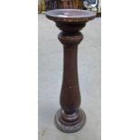 MAHOGANY PLANT STAND WITH TURNED COLUMN